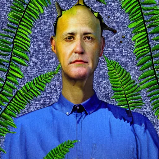 Image similar to my head got replaced with saturn, my mom is going to be so mad, by john philip falter, trending on artstation a seahorse made out of ferns and fractal patterns, 8 k resolution