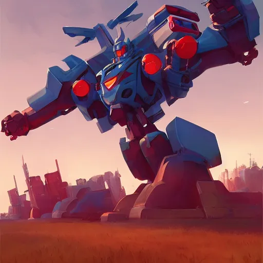 Image similar to hero world transformers, behance hd by jesper ejsing, by rhads, makoto shinkai and lois van baarle, ilya kuvshinov, rossdraws global illumination