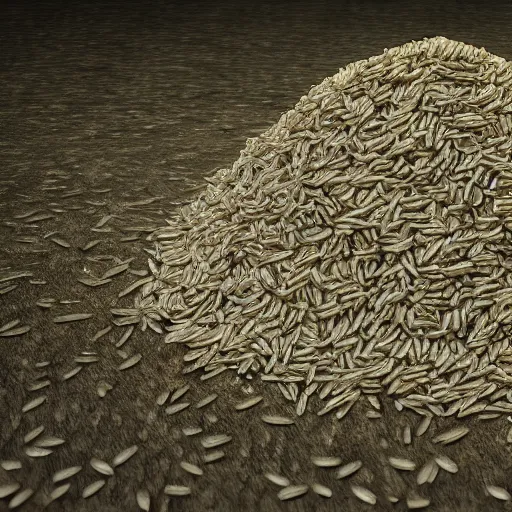 Image similar to Piles of rice scattered engine, real engine render