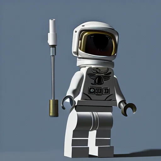 Image similar to lego astronaut by goro fujita, realism, sharp details, cinematic