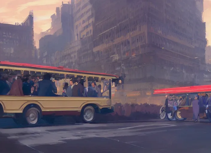 Prompt: an oligarch riding an open coach pulled by crowd of poor people instead of horses in a Mandelbrot fractal modern city by Craig Mullins, ilya kuvshinov, krenz cushart, artgerm trending on artstation by Edward Hopper and Dan Mumford and WLOP and Rutkovsky, Unreal Engine 5, Lumen, Nanite