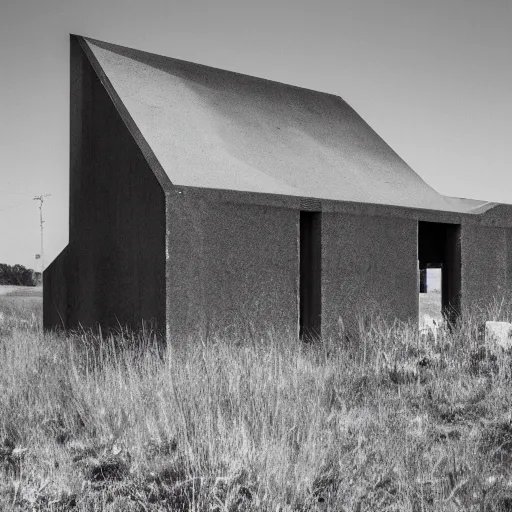 Prompt: concrete church, melting, deserted, nest of spiders and plastic tubes