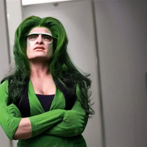 Image similar to promotional photo of robert de niro playing she-hulk in she-hulk (2022),