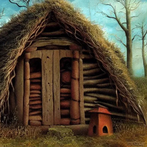 Image similar to burdisio, alejandro art of a witches hut