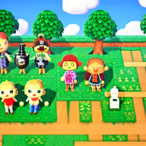 Image similar to Screenshot of Animal Crossing for NES, 1989, 8-bit, pixel art