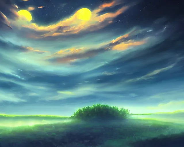 Image similar to a vapor realm. scenery art. pixiv scenery art.