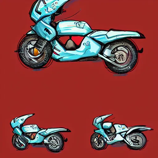 Prompt: motorbike mice from mars , digital Art, ninjason chan , Trending cinematographic artstation