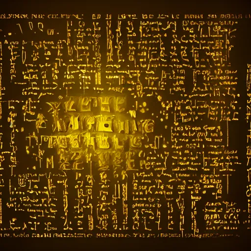 Prompt: Golden tablets that have the secret to everything if only we could decode them