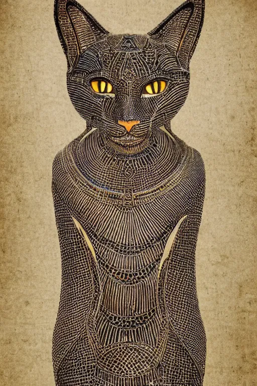 Image similar to bastet a true goddess of all cats, symmetry, awesome exposition, very detailed, highly accurate, 8 k