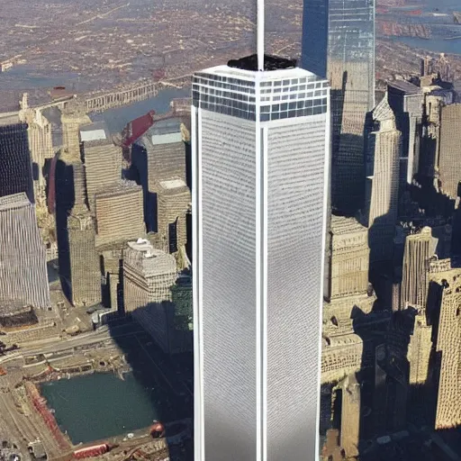 Image similar to 1 world trade center but it's made of twinkies