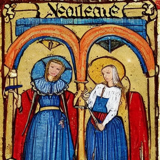 Image similar to medieval girls working