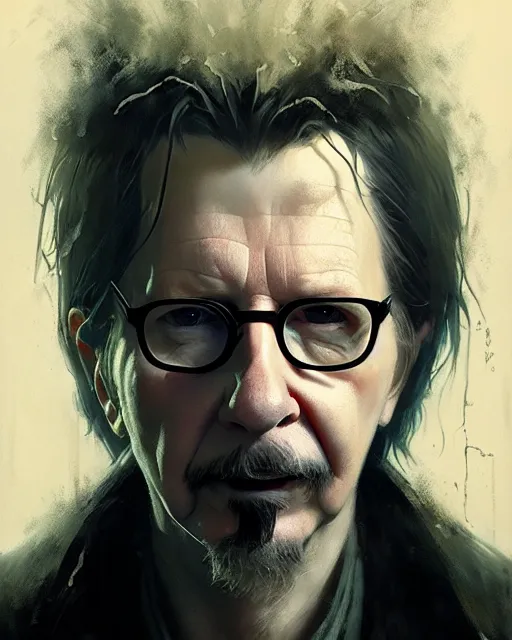 Image similar to gary oldman as a mysterious character, pulp character portrait, ultra realistic, concept art, intricate details, highly detailed by greg rutkowski, gaston bussiere, craig mullins, simon bisley