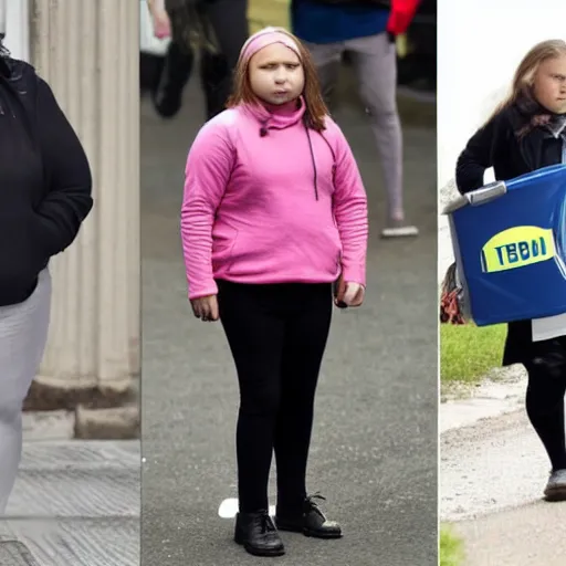 Image similar to greta thunberg obese