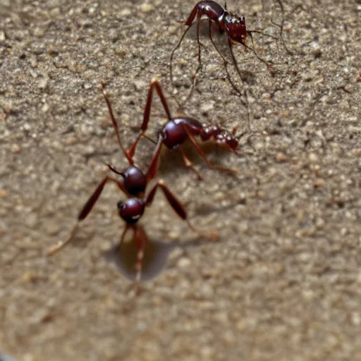 Image similar to realistic ants wearing rubber pants in france, detailed, photograph, 8 k,