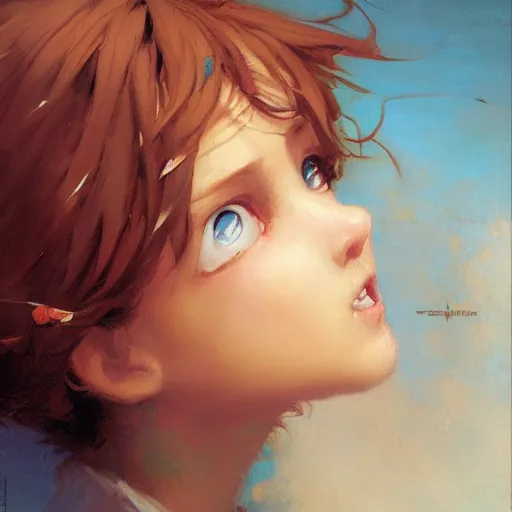 Image similar to mad cute anime girl faces, chibi art, painting gaston bussiere, craig mullins, j. c. leyendecker