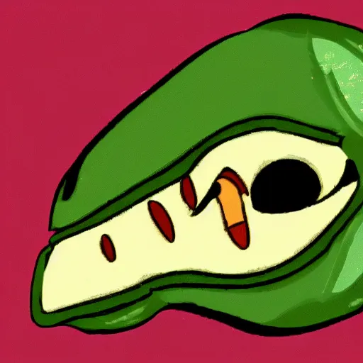 Image similar to photograph of a pickle with a screaming face