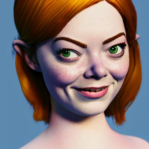 Prompt: Emma Stone as female Shrek, fully detailed, high quality , 4k , octane render