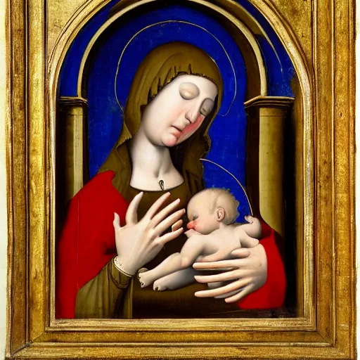medieval-painting-of-the-madonna-breastfeeding-the-stable-diffusion