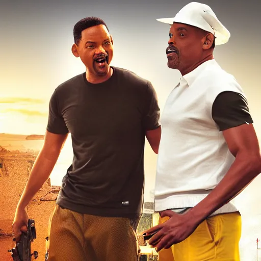 Image similar to photography of will smith and chris rock together. ultra-detailed, 8k, octane render