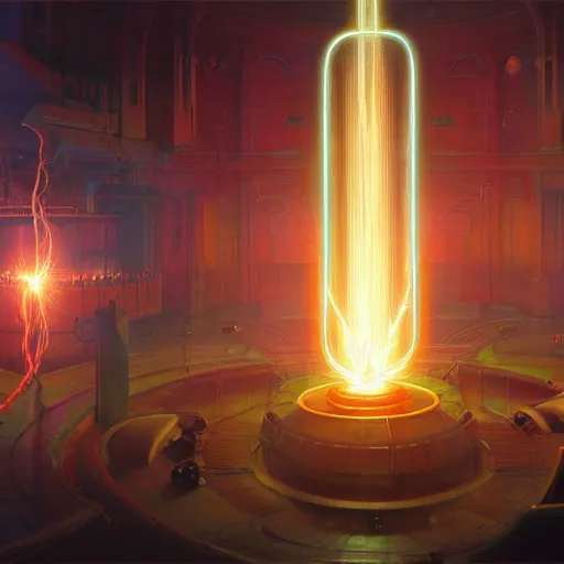 Image similar to Tesla-Coil, super highly detailed, professional digital painting, artstation, concept art, smooth, sharp focus, no blur, no dof, extreme illustration, Unreal Engine 5, Photorealism, HD quality, 8k resolution, cinema 4d, 3D, beautiful, cinematic, art by artgerm and greg rutkowski and alphonse mucha and loish and WLOP