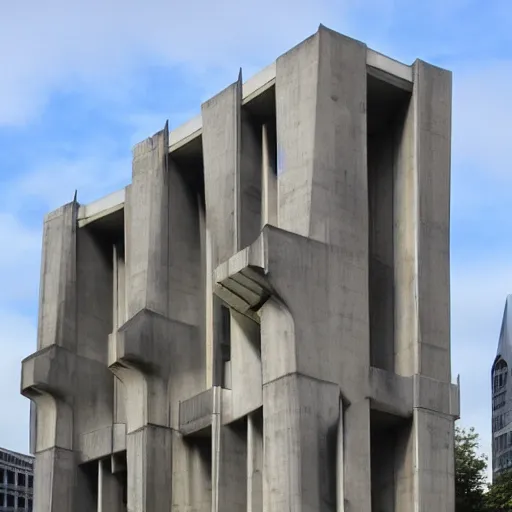 Image similar to brutalist city hall