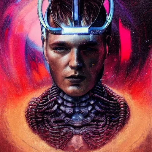 Prompt: dream portrait of Thor, cameras, melting ,8k,by tristan eaton,Stanley Artgermm,Tom Bagshaw,Greg Rutkowski,Carne Griffiths, Ayami Kojima, Beksinski, Giger,trending on DeviantArt,face enhance,hyper detailed,minimalist,cybernetic, android, blade runner,full of colour W 1024