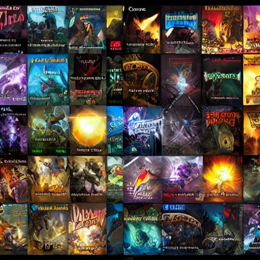 Image similar to egregrore pantheon of videogame genres