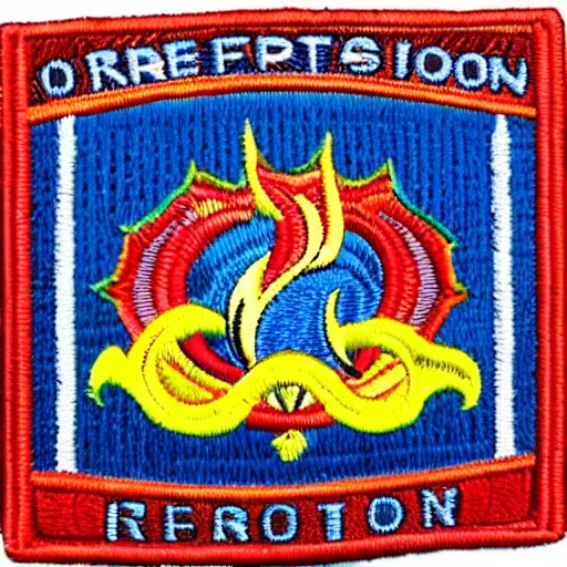 Image similar to fire station flame embroidered patch retro design