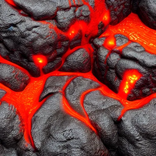 Prompt: sculpture made out of molten lava, CGSociety, photorealistic, highly detailed, sharp, not blurry, ultra-photorealistic, postprocessing, 8k