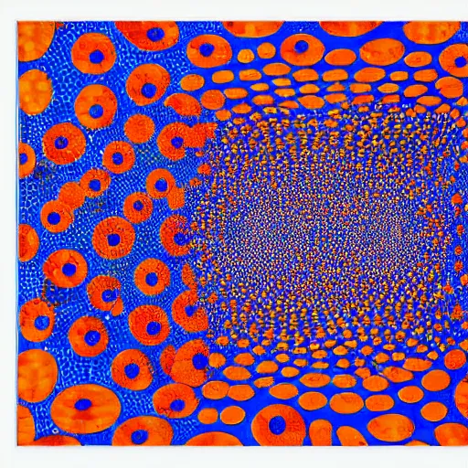 Image similar to A new dynamic reflection art piece, by Yayoi Kusama