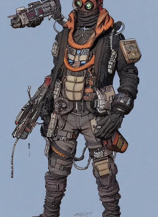 Image similar to apex legends cyberpunk safe cracker. concept art by james gurney and mœbius. gorgeous face.