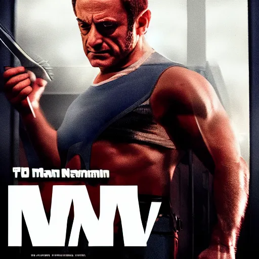 Image similar to movie poster of benjamin netanyahu as wolverine, realistic, cinematic, dramatic studio lighting, dynamic light, movie poster