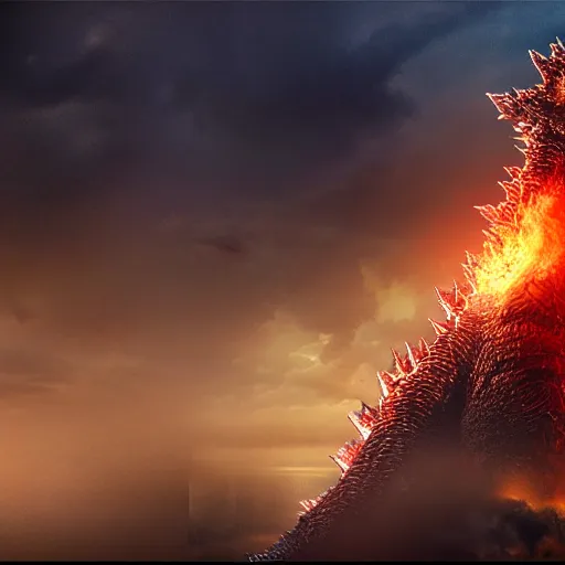 Prompt: godzilla near taj mahal, majestic, breathtaking, film still from godzilla king of monsters, 8 k, unreal engine 5 rendering, hyper realistic, global illumination, radiant lighting, clear image