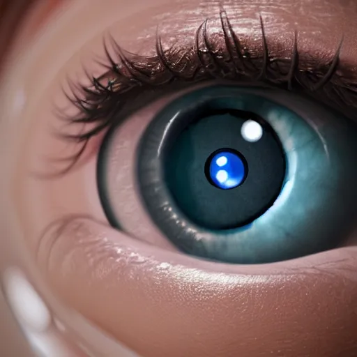 Prompt: hyperrealisim detailed human eye within a human eye, hyperrealistic, ray tracing, octane render, super deatailed, 4 k hd