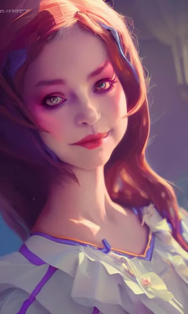 Image similar to alice from alice in wonder land, female, portrait, sharp focus, digital art, artstation, cgsociety, wlop, concept art, dynamic lighting, art by emylie boivin, rossdraws and jazza