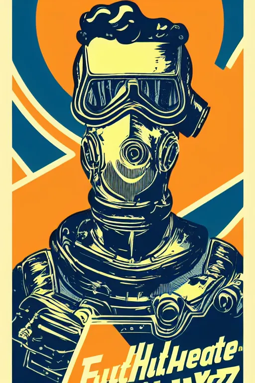 Image similar to fallout 7 6 retro futurist illustration art by butcher billy, sticker, colorful, illustration, highly detailed, simple, smooth and clean vector curves, no jagged lines, vector art, smooth andy warhol style