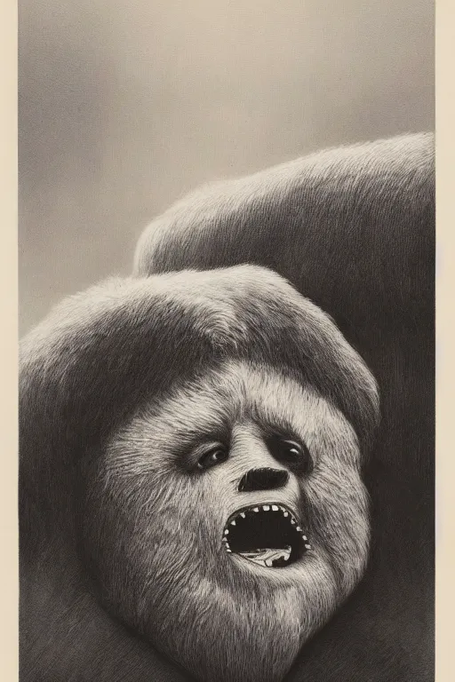 Image similar to official presidential portrait of a teddy bear, from the terrifying and incomprehensible america, body horror, by gerard brom, zdzisław beksinski and ansel adams