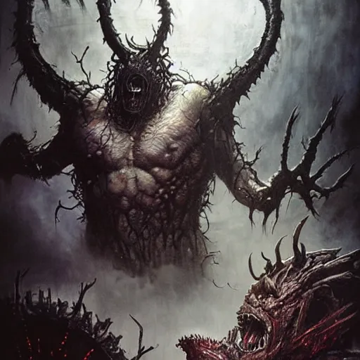 Prompt: portrait of marvels hulk by hr giger, greg rutkowski, luis royo and wayne barlowe as a diablo, resident evil, dark souls, bloodborne monster, elden ring creature