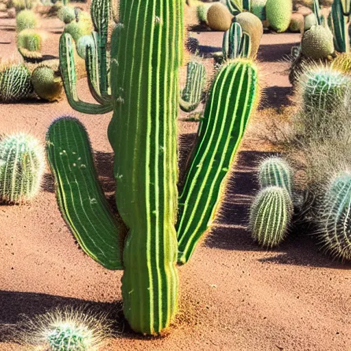 Prompt: a cactus in the desert