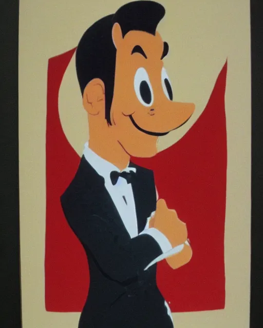 Image similar to portrait of young man style of tex avery