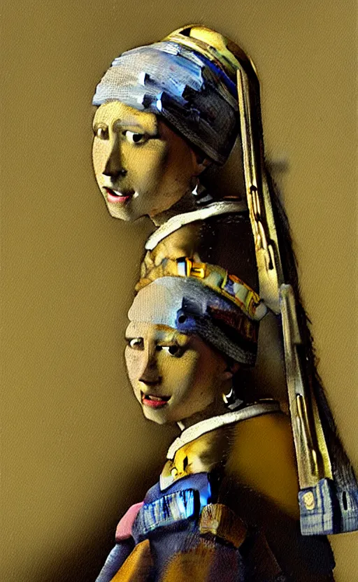 Image similar to a self portrait painting of johannes vermeer in the style of vermeer