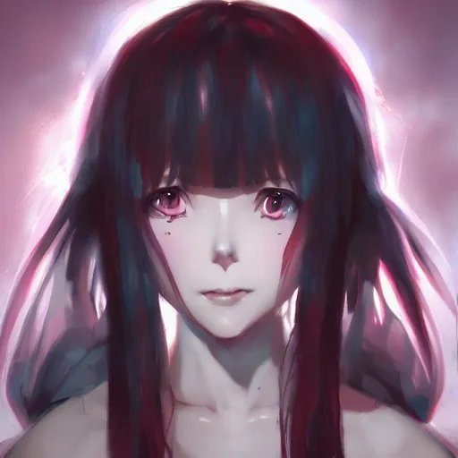 Image similar to anime portrait of a demon as an anime girl by Stanley Artgerm Lau, WLOP, Rossdraws, James Jean, Andrei Riabovitchev, Marc Simonetti, and Sakimichan, trending on artstation