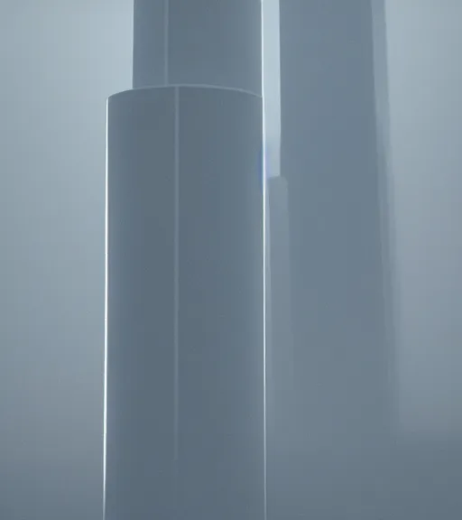 Prompt: surreal minimal tower made of white veins, foggy sky, dark night, octane render, unreal engine, pale colors, high detail, 8 k, wide angle, trending on artstation, behance