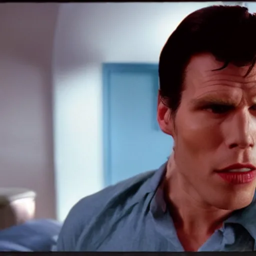 Image similar to Live Action Still of Jerma in Pulp Fiction, real life, hyperrealistic, ultra realistic, realistic, highly detailed, epic, HD quality, 8k resolution, body and headshot, film still