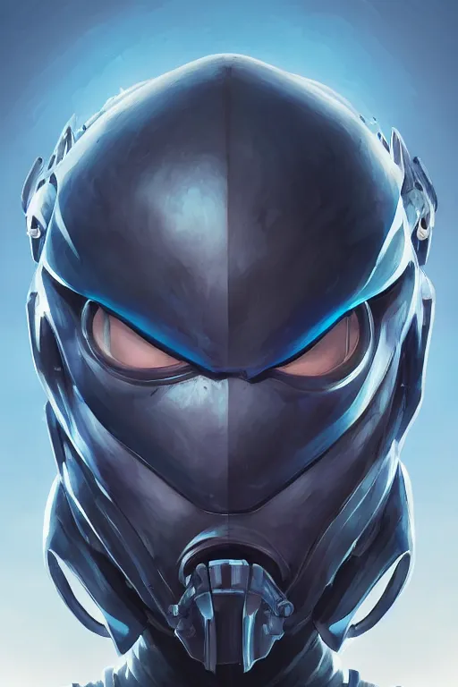 Image similar to epic mask helmet robot ninja portrait stylized as fornite style game design fanart by concept artist gervasio canda, behance hd by jesper ejsing, by rhads, makoto shinkai and lois van baarle, ilya kuvshinov, rossdraws global illumination radiating a glowing aura global illumination ray tracing hdr render in unreal engine 5