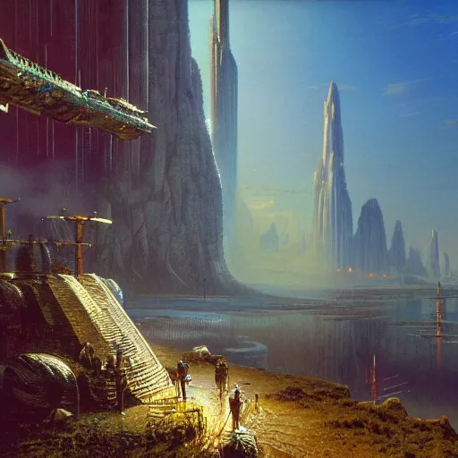 Image similar to fief of relentless autodidact labor realm, in the style of bruce pennington and aria, 8 k resolution,