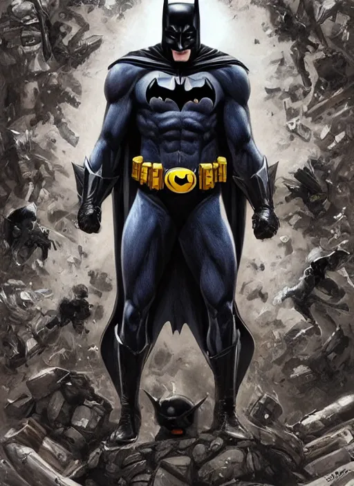 Image similar to digital _ painting _ of _ medevial batman _ by _ filipe _ pagliuso _ and _ justin _ gerard _ symmetric _ fantasy _ highly _ detailed _ realistic _ intricate _ port