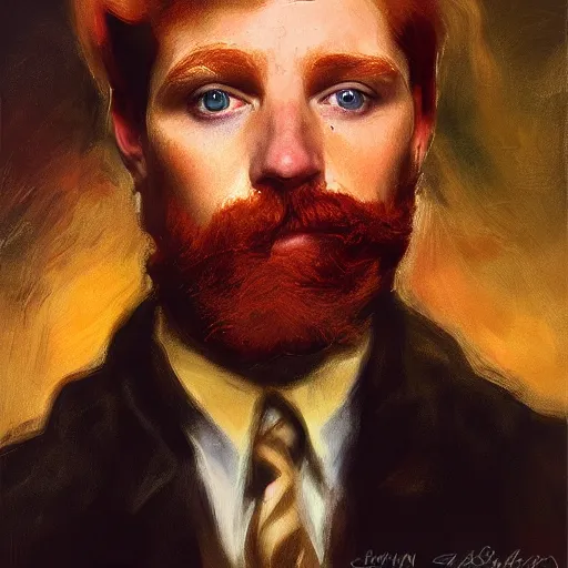 Image similar to highly detailed portrait of a ginger mans face who has spaghetti bolognese for hair, artstation, 8 k, sfx, john singer sargent.