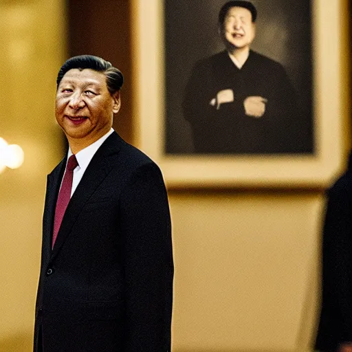 Prompt: portrait of xi jinping, dramatic lighting, photography