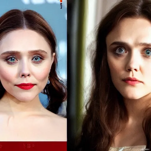 Image similar to elizabeth olsen mixed with katie mcgrath